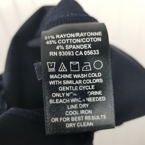 Nick & Zoe Womens Midnight Blue Perfect Pant Side Zip Ankle Size 12 Stretch - Picture 9 of 9